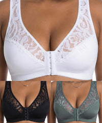 💕 Zadnji dan - 50% popusta【Set od 3 dijela】【L-4XL】😍 Push-up grudnjak s žicom za veće veličine, prozračni, bešavni dizajn s kopčanjem sprijeda, plaćanje pouzećem