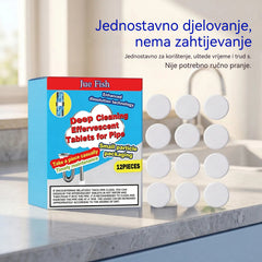 🥳3 cajas por 28 euros💞 Potentes tabletas efervescentes de limpieza para tuberías, disuelven rápidamente la grasa del cabello y obstrucciones, limpiador de tuberías antibacteriano y desodorizante para desagües de lavabos, inodoros y pisos.