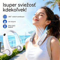 🔥🔥 🔥 Krčný ventilátor klimatizácie – Extrémne tichý, prenosný a otočný o 360° – Ideálny na leto