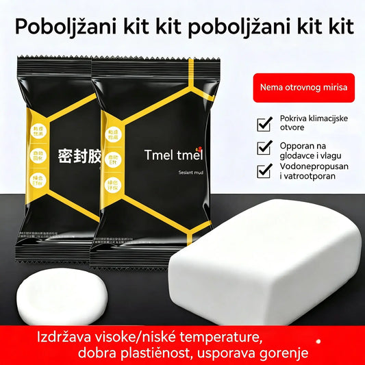 【Pakiranje od 10 komada, 23 €】🔧 Bijelo vodootporno brtvilo - za popravak rupa, zidova i kanala za klima uređaj 💧🏠