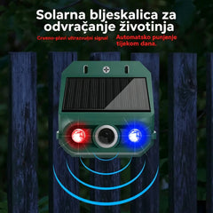 【30% popusta】🔥Ultrazvučni repelent za životinje na solarni pogon, vanjski repelent za ptice, s trepćućim infracrvenim svjetlom i crvenim/plavim LED svjetlom