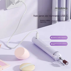 💅Elektrický pilník na nechty 2 v 1 s LED lampou (sušiaca lampa + 5 leštiacich hlavíc)