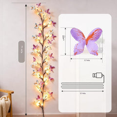 ✨ Fleksibilna LED svjetla u obliku penjačice s leptirima – stvorite čarobnu i toplu atmosferu u svom domu 🦋💡