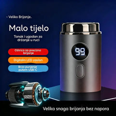 🔥Vrhunska ponuda: 50% POPUSTA🔥Moćan mini električni brijač za muškarce s digitalnim zaslonom