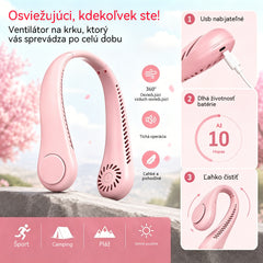 🔥🔥 🔥 Krčný ventilátor klimatizácie – Extrémne tichý, prenosný a otočný o 360° – Ideálny na leto