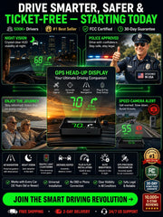 🚗【Šveicarijos karinė GPS navigacija „Išvenkite bausmės“】Naujas GPS spidometras ir tachometras su HUD ekranu