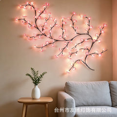 ✨ Ohybné LED svetlá v tvare popínavých rastlín a kvetov: vyzdobte si domov a vytvorte čarovnú, hrejivú atmosféru 🦋💡