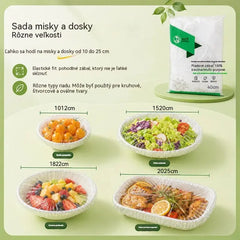⏳ 50 % ZĽAVA 🔥【300 kusov】23 € 🎉 Čím viac kúpite, tým viac ušetríte! 🎁 Elastické jednorazové kryty na jedlo – vhodné na misy aj taniere