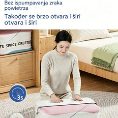 👕📦【Pakiranje od 5!】Vakuumske kompresijske vrećice za odjeću, pumpa nije potrebna | Dvoslojna zadebljana brtvena traka sprječava pucanje i curenje.