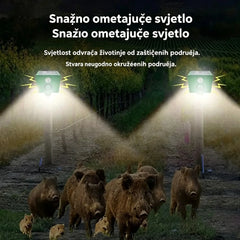 【30% popusta】🔥Ultrazvučni repelent za životinje na solarni pogon, vanjski repelent za ptice, s trepćućim infracrvenim svjetlom i crvenim/plavim LED svjetlom