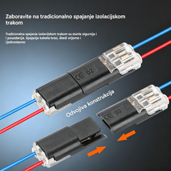 🥳 50% popusta! ⏰ 【1000 komada na zalihi】Kabelski konektor bez skidanja izolacije sa stezaljkom, sigurnim zatvaranjem i protukliznim premazom ⚡️