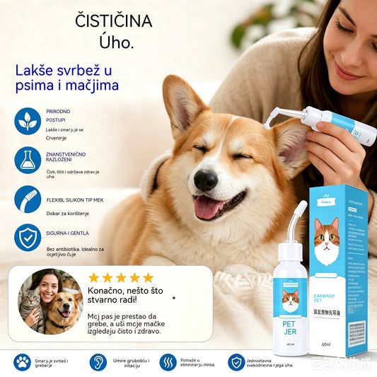 🐶🐱 Sredstvo za čišćenje ušiju za ublažavanje svrbeža ušiju kod pasa i mačaka.