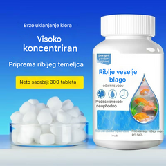 🐟【300 tableta】💧 Šumeće tablete za čišćenje vode u akvariju i ribnjaku, tablete za oksigenaciju akvarija 🔥