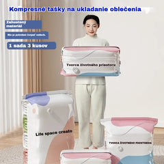 👕📦【5 kusov 24€】Kompresné vrecká na uloženie oblečenia, nevyžadujú vákuum, zosilnená konštrukcia.