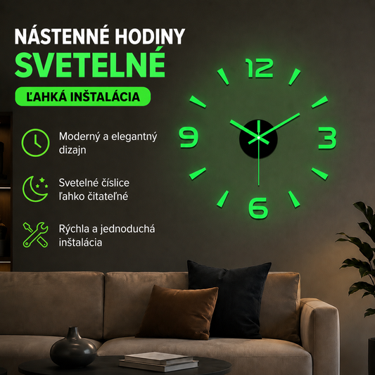 🔥🕑✨3D podsvietené akrylové nástenné hodiny - nie je potrebné vŕtanie (vyžaduje sa vlastná montáž)