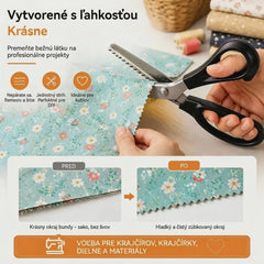 🔥 Kúpte 1, druhý získate zadarmo ✂️ Profesionálne cik-cak nožnice – ostré, zubaté, na látku aj papier. Polovičná cena – posledný deň!