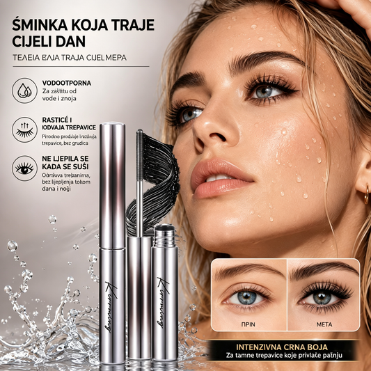 【Pakiranje od 3 komada】 Vodootporna maskara za uvijene i produžene trepavice