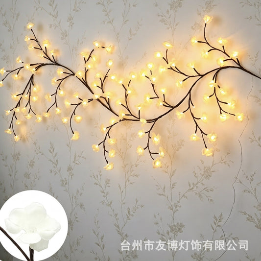 ✨ Ohybné LED svetlá v tvare popínavých rastlín a kvetov: vyzdobte si domov a vytvorte čarovnú, hrejivú atmosféru 🦋💡