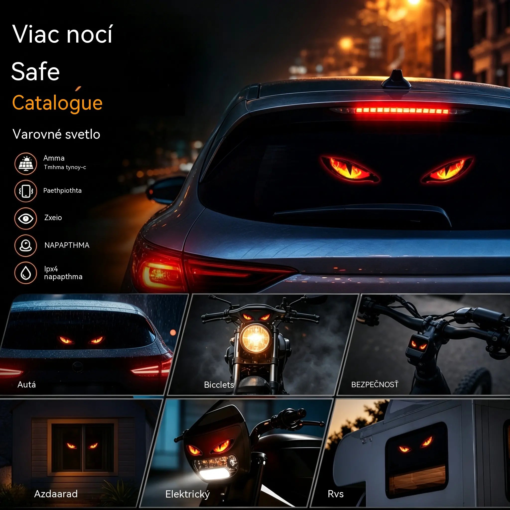 🚗👀 Pekelné LED oko – solárne výstražné svetlo do auta. Bez káblov, s 4 režimami a automatickou detekciou. Tvoj štýl, tvoja bezpečnosť. Kúp 1, získaj 1 zadarmo! ✨