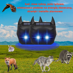 【🔥Oferta ograniczona czasowo🔥】Sad, staw rybny, pole ryżowe, odstraszacz ptaków na energię słoneczną, dźwięk i światło alarmowe