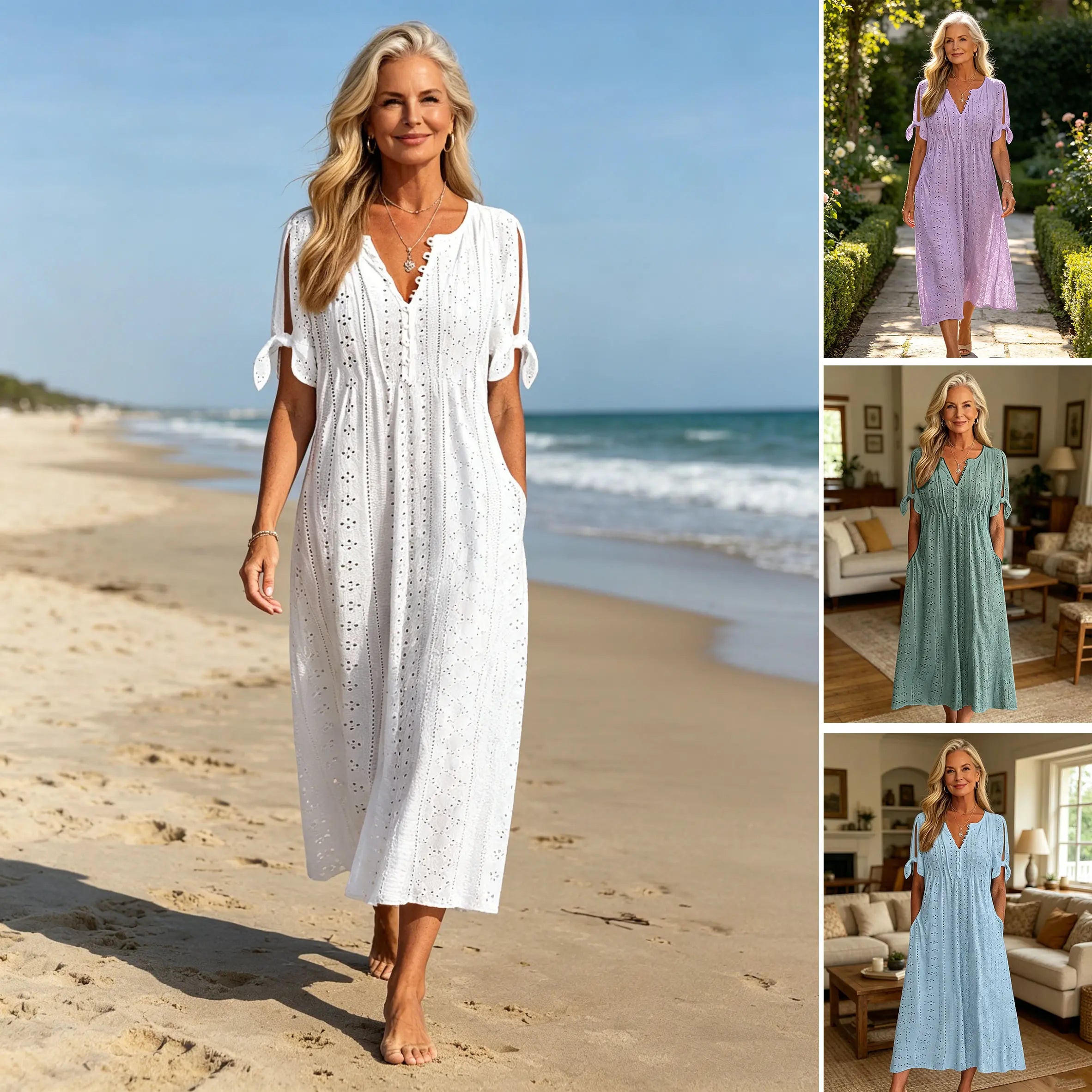 🏆【Najpredávanejšie】[S-5XL]👗Jednoduché a krásne jednofarebné šaty