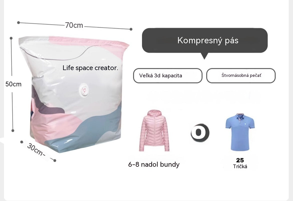 👕📦【5 kusov 24€】Kompresné vrecká na uloženie oblečenia, nevyžadujú vákuum, zosilnená konštrukcia.