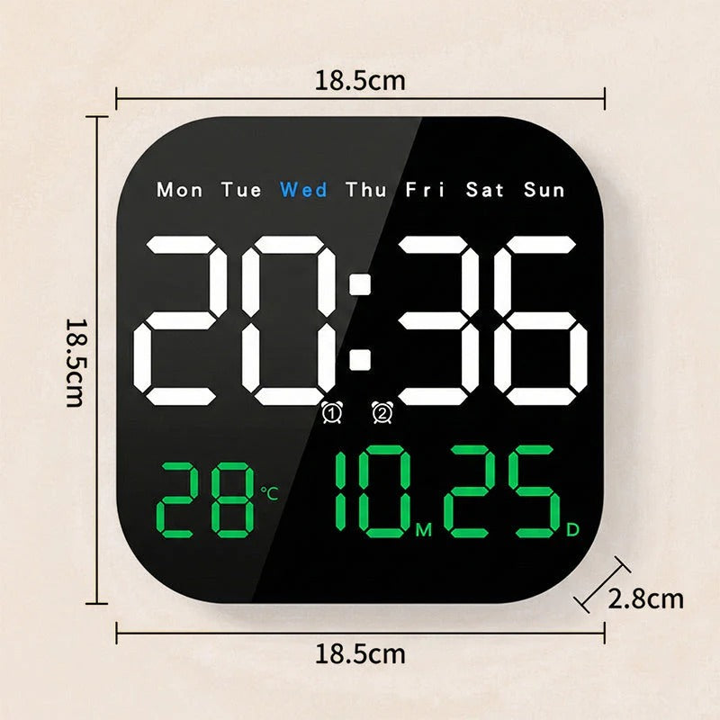 🛏️ Digitalni sat za dom i ured - nježno buđenje, recite zbogom dosadnim budilicama! Podesiva svjetlina, tihi rad noću. Također prikazuje temperaturu. Pouzdan pratitelj za vaš svakodnevni život. 🌙