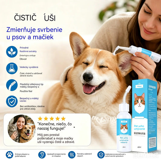 🐶🐱 Čistič uší na zmiernenie svrbenia uší u psov a mačiek.