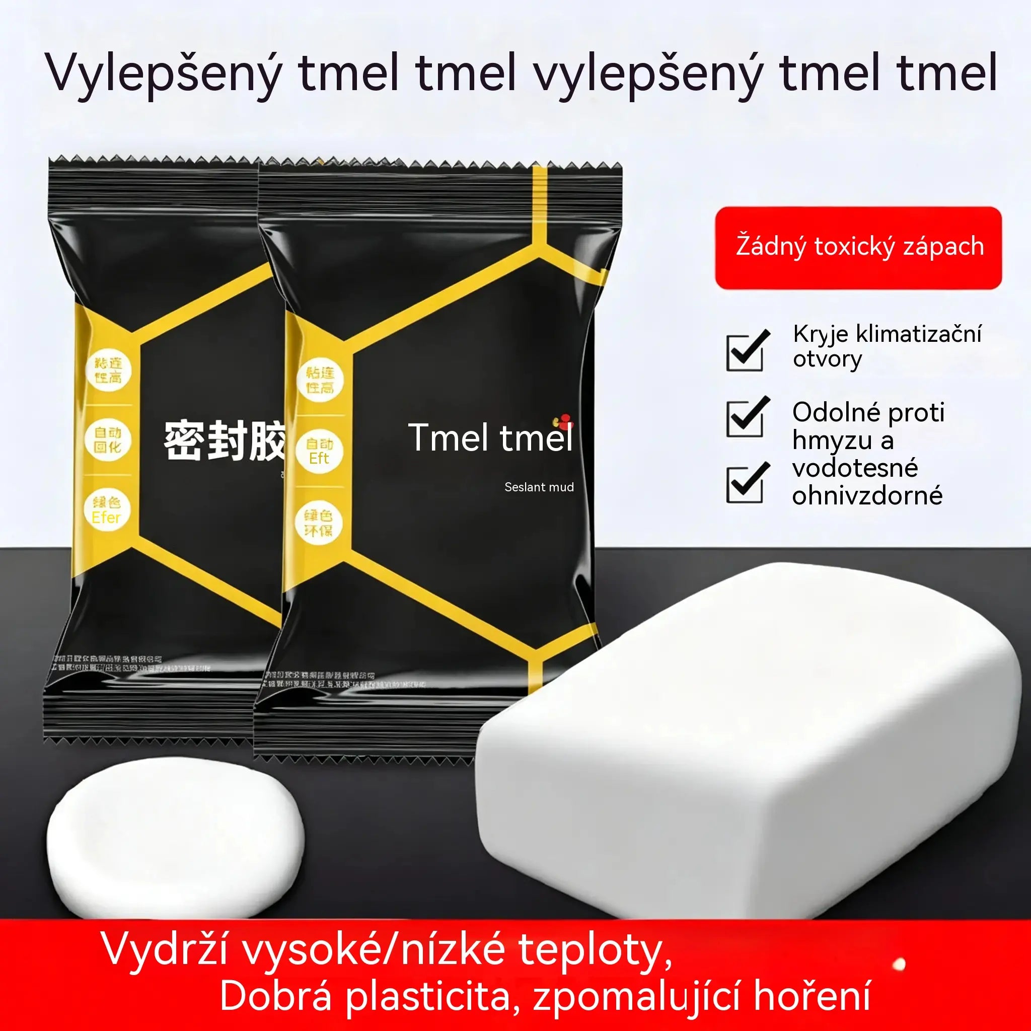 【Pakiranje od 10 komada, 23 €】🔧 Bijelo vodootporno brtvilo - za popravak rupa, zidova i kanala za klima uređaj 💧🏠
