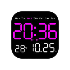 🛏️ Digitalni sat za dom i ured - nježno buđenje, recite zbogom dosadnim budilicama! Podesiva svjetlina, tihi rad noću. Također prikazuje temperaturu. Pouzdan pratitelj za vaš svakodnevni život. 🌙