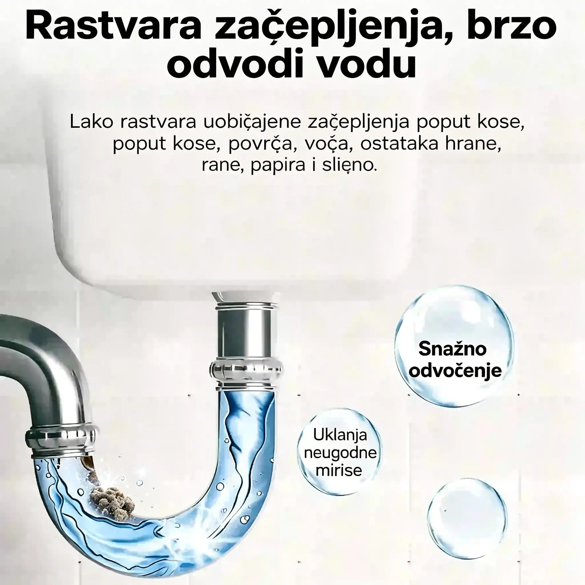 🛁💦【Kupite 1, dobijte 1 gratis】🌟Sredstvo za čišćenje sudopera i odvoda: pjena visoke gustoće od raspadajućih ekstrakata i enzima.