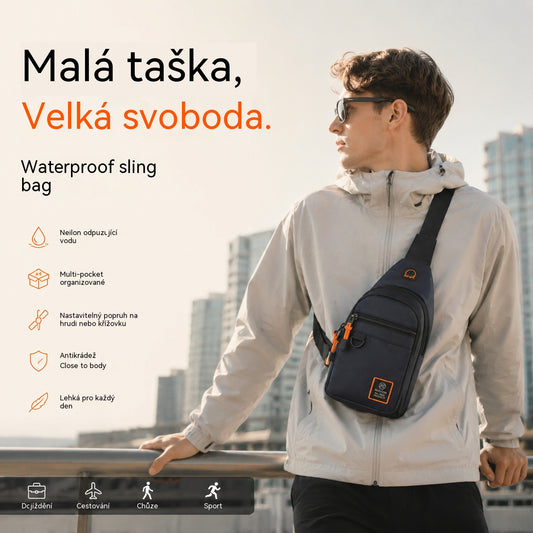 【Kúpte 1, získajte 1 zadarmo】🎒 ✨ Vodeodolná crossbody taška s viacerými vreckami – organizovaný úložný priestor, nastaviteľný popruh, konektor pre slúchadlá
