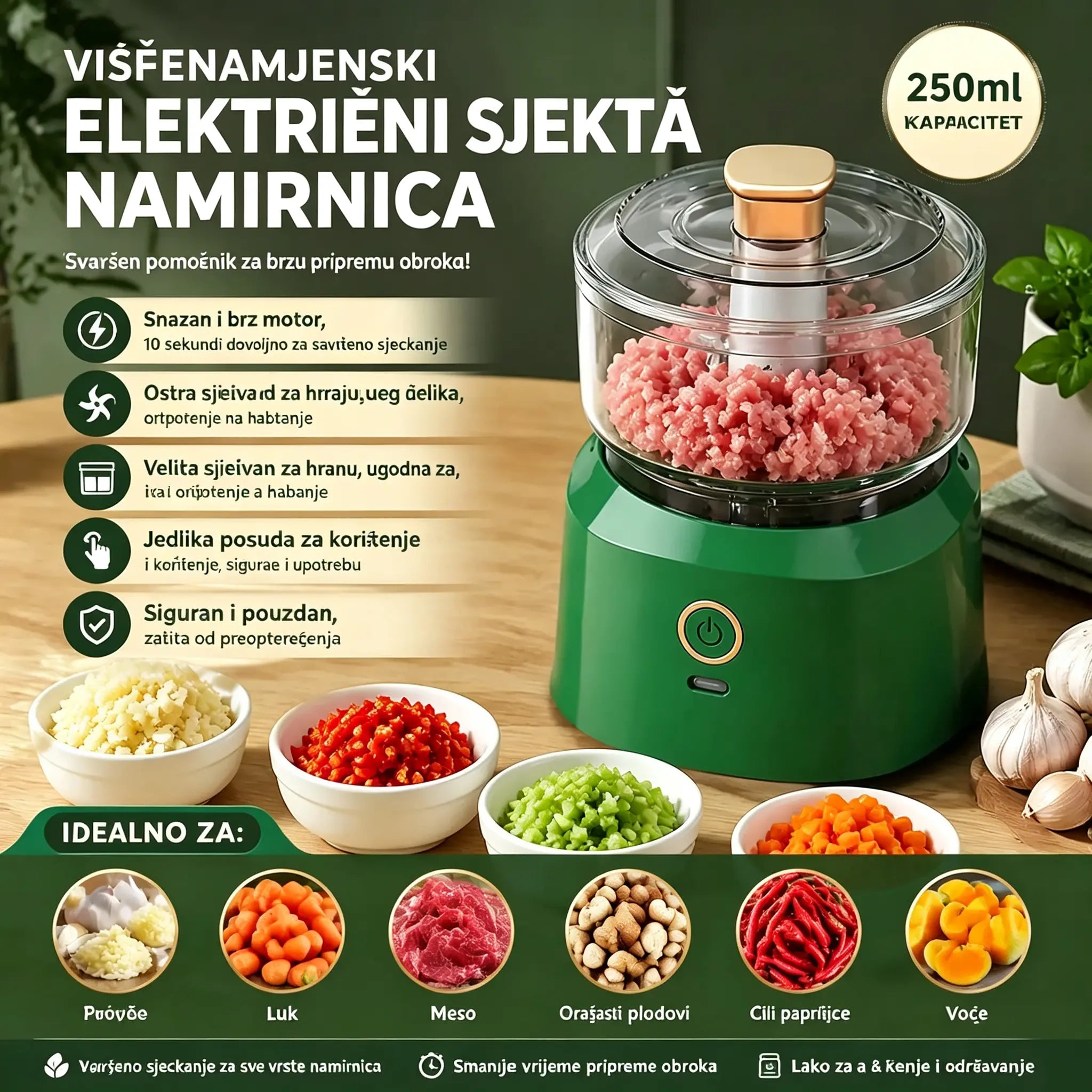 🔥 🥩⚡ Električni rezač mesa velikog kapaciteta: Snažan, brz i jednostavan za korištenje | Idealan za kućne kuhinje i domaće obroke 🍔🌮
