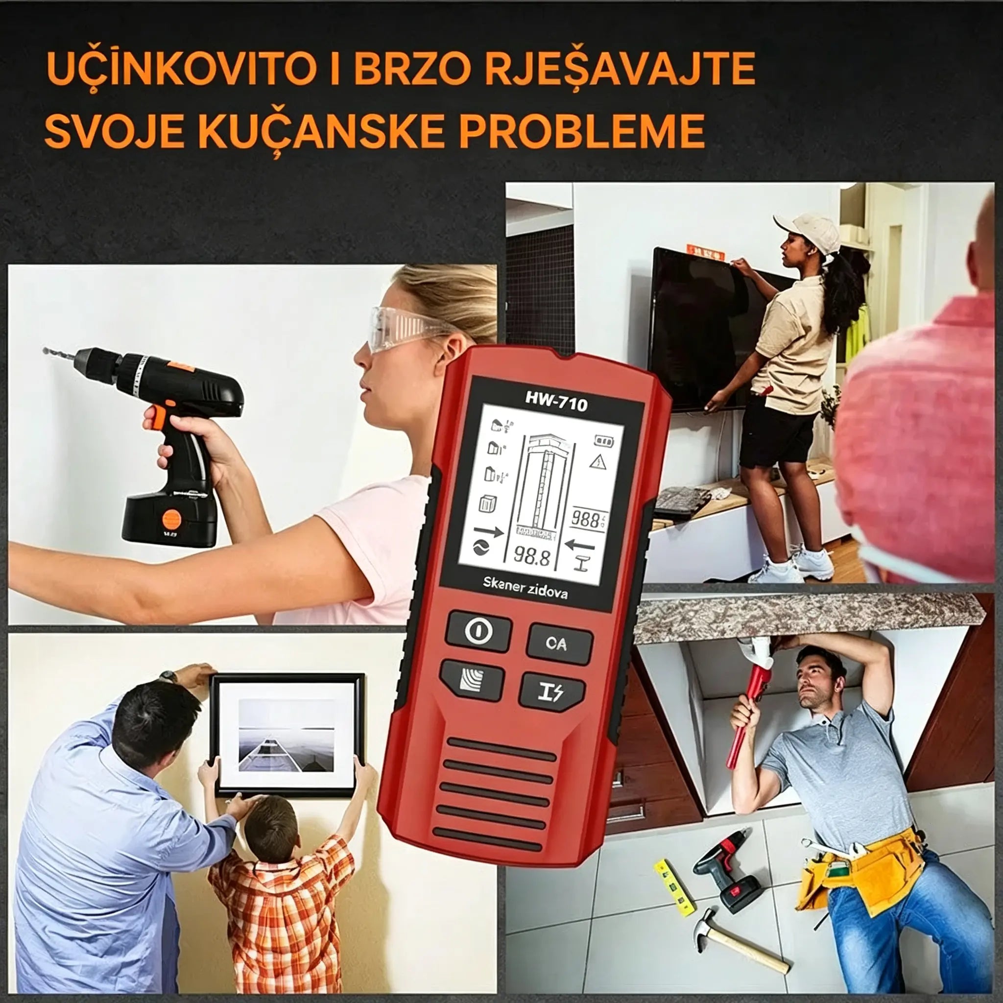【49% POPUSTA】🔍 2-u-1 Zidni detektor – Izbjegnite skrivene kablove i cijevi!