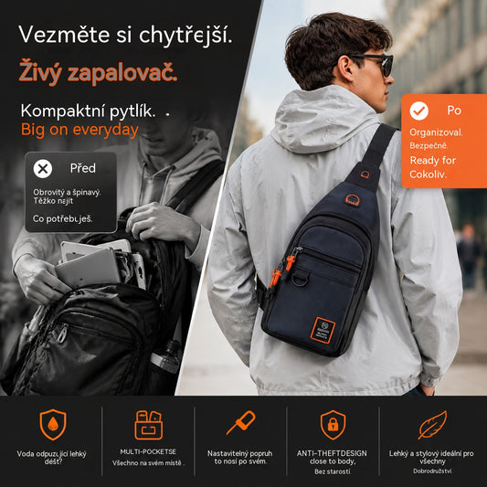 【Kúpte 1, získajte 1 zadarmo】🎒 ✨ Vodeodolná crossbody taška s viacerými vreckami – organizovaný úložný priestor, nastaviteľný popruh, konektor pre slúchadlá