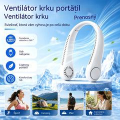 🔥🔥 🔥  Krčný ventilátor klimatizácie – Extrémne tichý, prenosný a otočný o 360° – Ideálny na leto