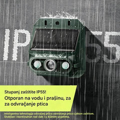 【30% popusta】🔥Ultrazvučni repelent za životinje na solarni pogon, vanjski repelent za ptice, s trepćućim infracrvenim svjetlom i crvenim/plavim LED svjetlom