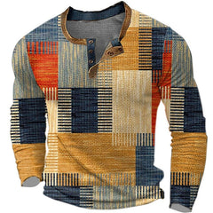 【🔥Oferta ograniczona czasowo🔥】Męska koszulka polo z długim rękawem i nadrukiem Koszulka polo z długim rękawem【S-4XL】