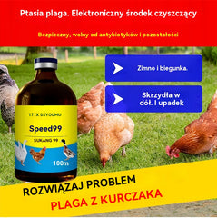 【Zestaw 4 butelek】24.75 zł./botellas💊🐓🦆🕊️ Lek na ptasią grypę, utratę apetytu, biegunkę i kaszel u drobiu, kurczaków, kaczek i gęsi. 1 butelka 100 ml.