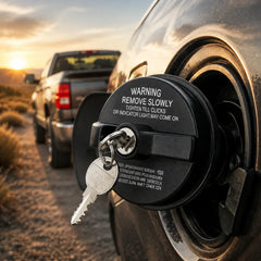 🚗🔒Odolný, uzamykateľný (kľúčom) uzáver palivovej nádrže