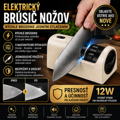 ⚡ Bezdrôtový elektrický brúsik na nože – 3 rýchlosti, nabíjací, vhodný na všetky typy nožov. 80% zľava – len 30€!
