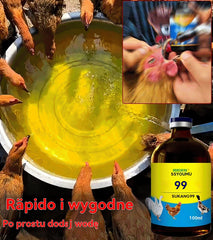 【Zestaw 4 butelek】24.75 zł./botellas💊🐓🦆🕊️ Lek na ptasią grypę, utratę apetytu, biegunkę i kaszel u drobiu, kurczaków, kaczek i gęsi. 1 butelka 100 ml.