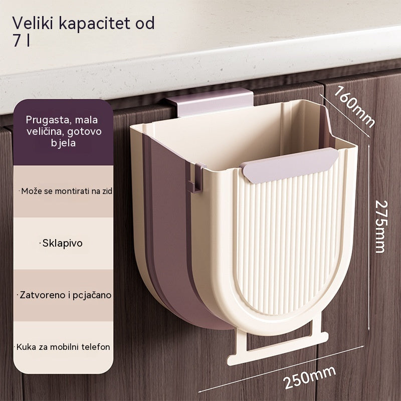 🗑️🚪Viseća sklopiva kanta za smeće za kuhinju, viseća kanta za smeće za vrata kućnog ormarića