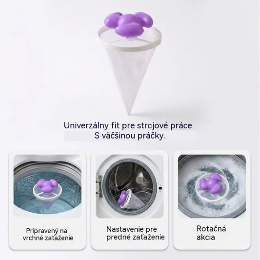 🌀6 kusov 22 €✨ Plávajúci filter do práčky – Zachytáva vlákna, vlasy a zvieracie chlpy pri každom praní 🧺
