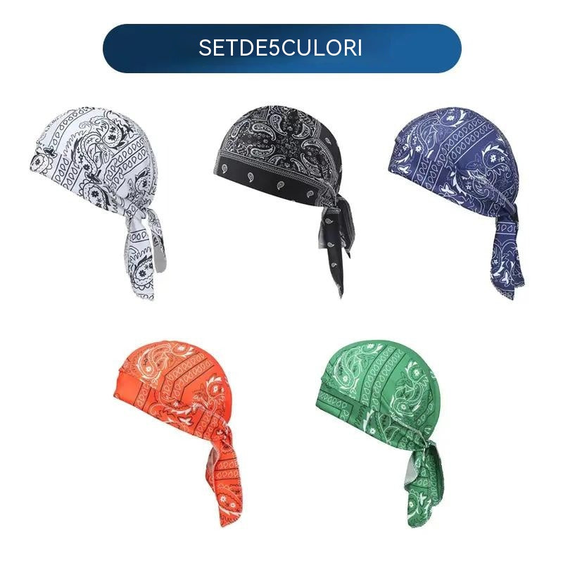 🏝【Povoljan paket – 5 komada】Elegantni šešir/marama za glavu u retro stilu izrađen od prozračne svile