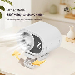 🌀 Hands-free ventilátor s LED displejom, integrovaným klipom a 199 nastaviteľnými úrovňami