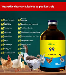 【Zestaw 4 butelek】24.75 zł./botellas💊🐓🦆🕊️ Lek na ptasią grypę, utratę apetytu, biegunkę i kaszel u drobiu, kurczaków, kaczek i gęsi. 1 butelka 100 ml.