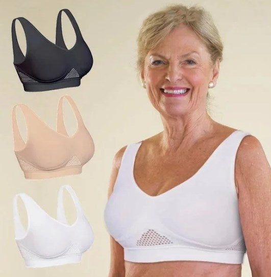 😍【2 kusy za 25€】Bezšvová podprsenka pre plné veľkosti ❤️ Priedušná, chladivá a pohodlná 【40–120 kg】