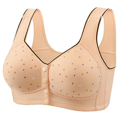 😍【Pakiranje od 2 komada】Ženski grudnjak bez žice s kopčanjem sprijeda 【40-120 kg】❤️Udoban antibakterijski prirodni pamuk
