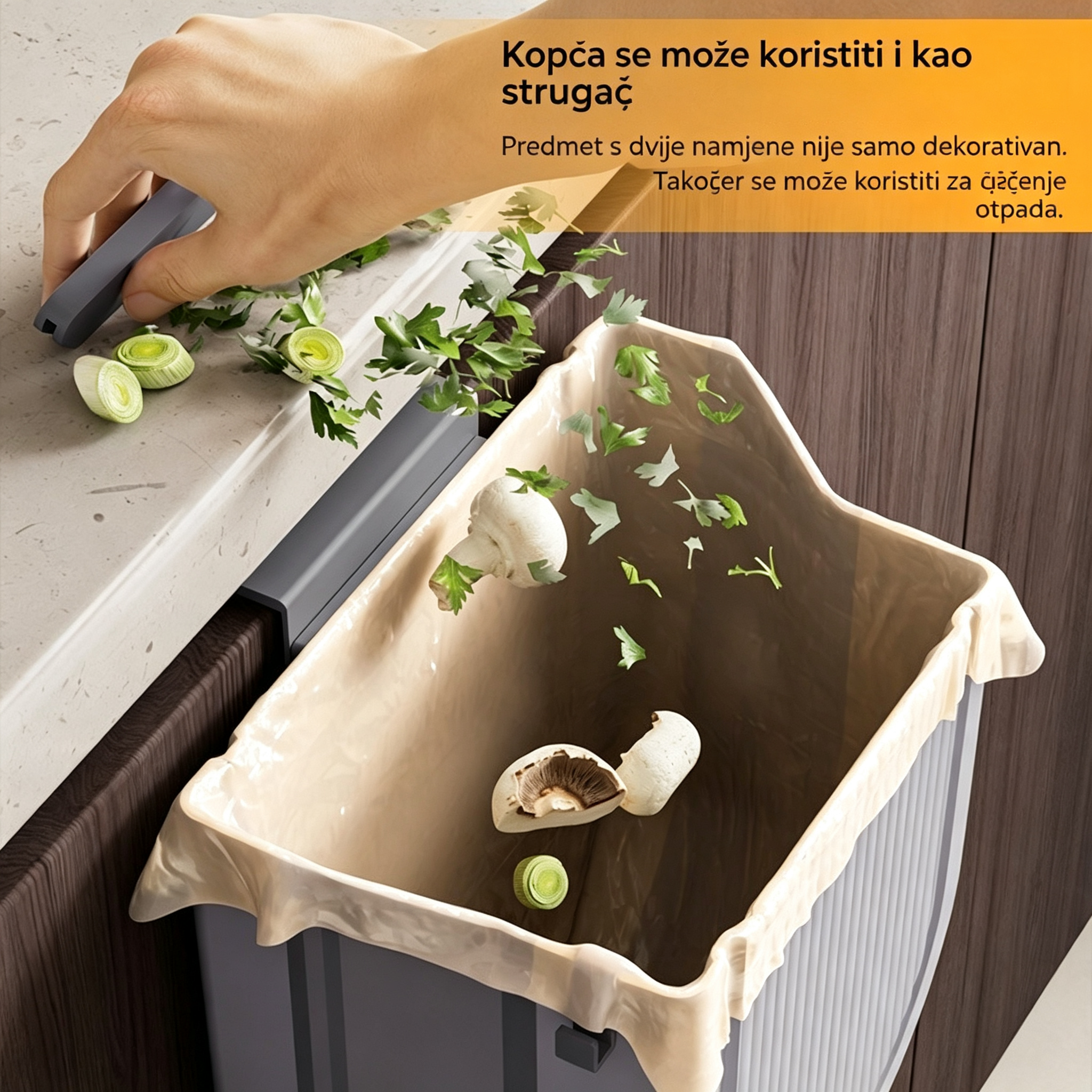 🗑️🚪Viseća sklopiva kanta za smeće za kuhinju, viseća kanta za smeće za vrata kućnog ormarića